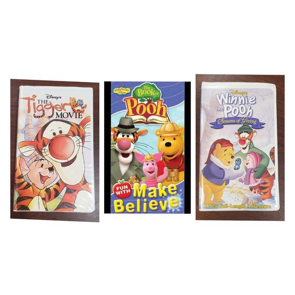 Disney Winnie The Pooh Seasons Of Giving Fun w. Make Believe Tigger Movie VHS - Picture 1 of 10